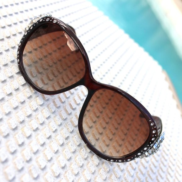 Montana West Sunglasses in Coffee w/Silver Swirl Flower Concho Accents main image 14